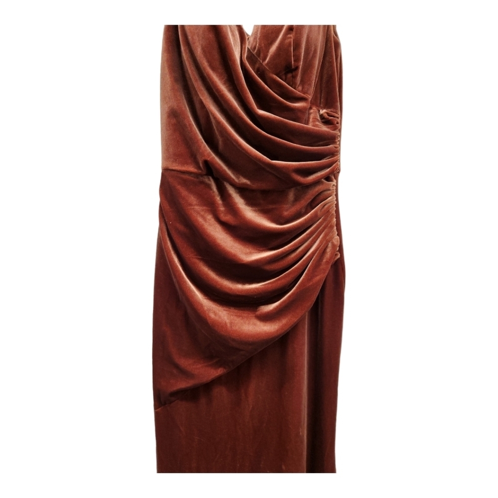 NWT Revelry Dawson Velvet Regular Maxi Dress Terracotta  Dress Size 4 - Picture 4 of 12